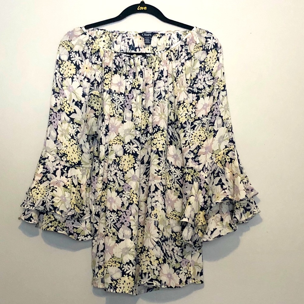Women’s Chaps Floral Peasant Top